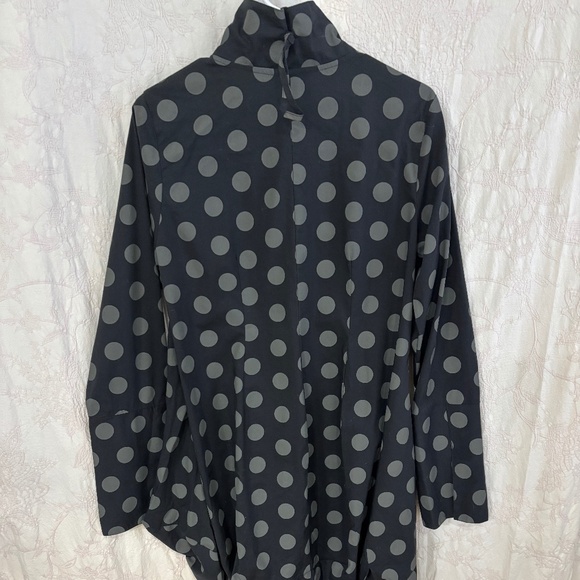 Comfy USA Woman’s Tokyo Dot Bubble Hem Lagen Look Midi Dress Black/Gray Size M - Picture 6 of 6